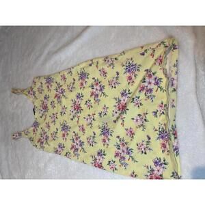 Forever 21 Yellow Floral Spaghetti Strap Dress